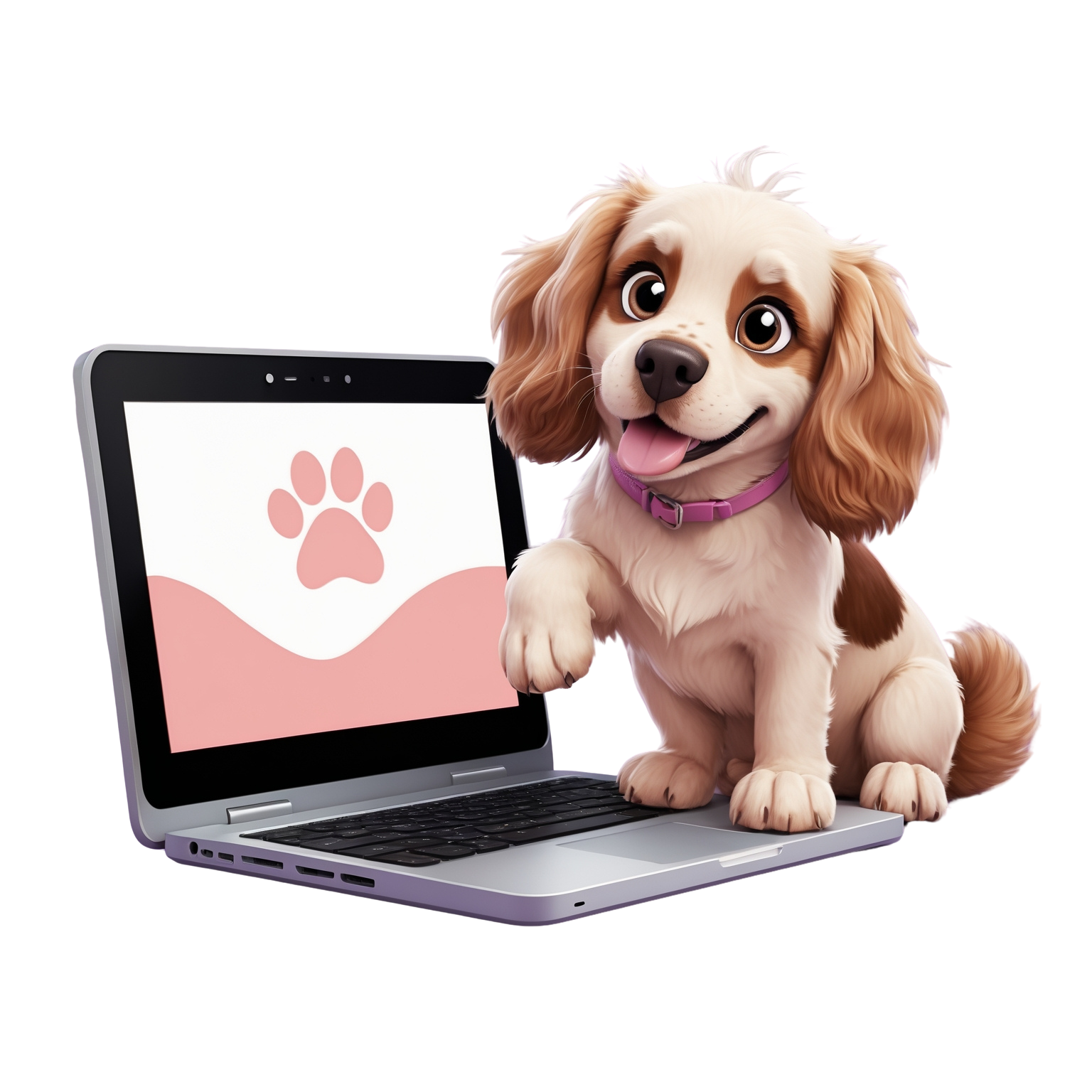Dog with laptop